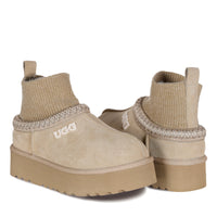 Tassie Knit Platform Uggs, women's slippers in Mustard Seed view 14