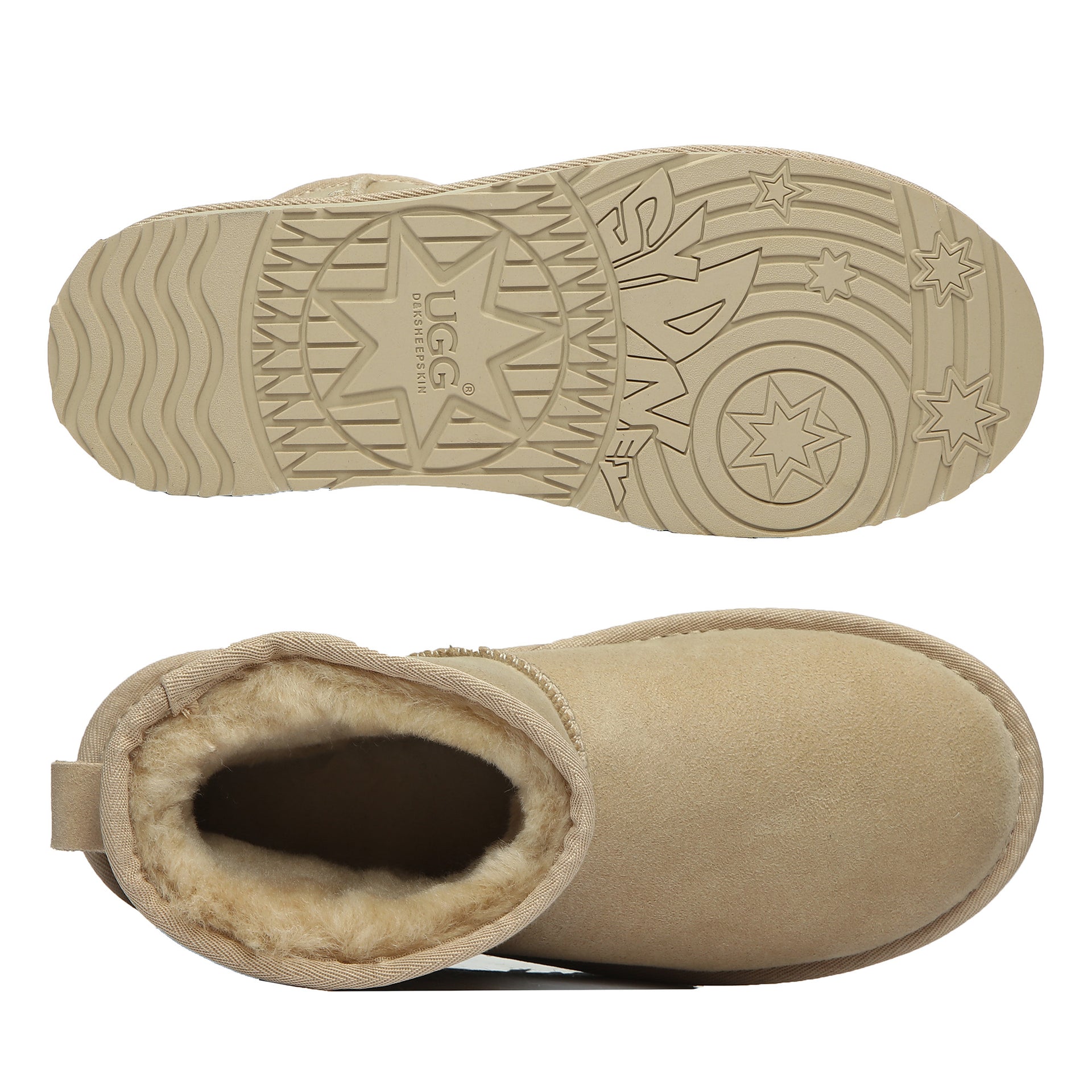 Classic Mini Uggs, women's and men's boots in Mustard Seed view 20