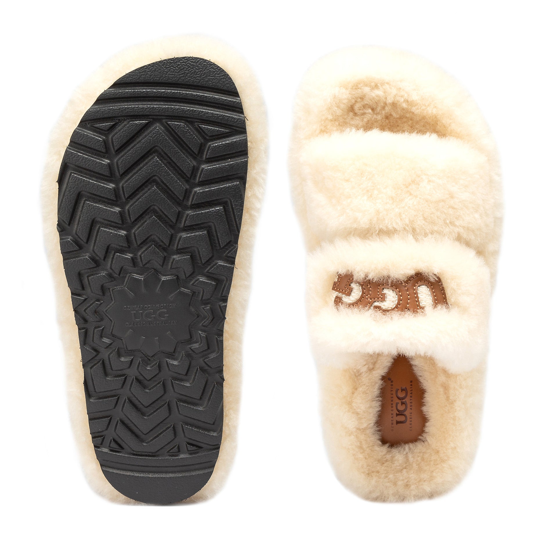 Fluffy Supreme Uggs, women's slippers in Natural view 5