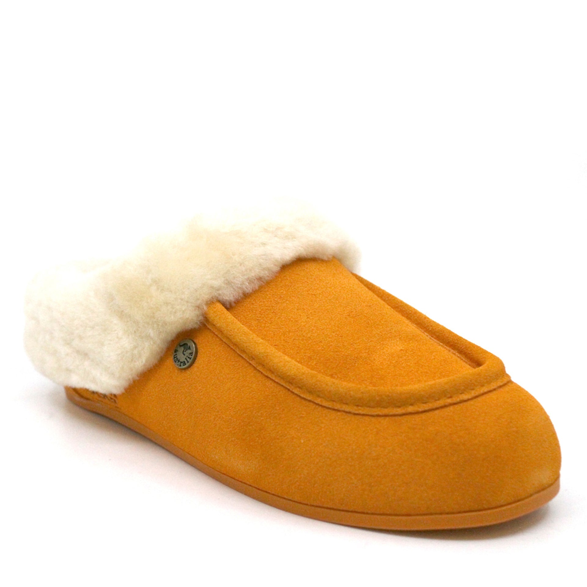 Fluffy Moccasin Uggs, for women in Orange view 7