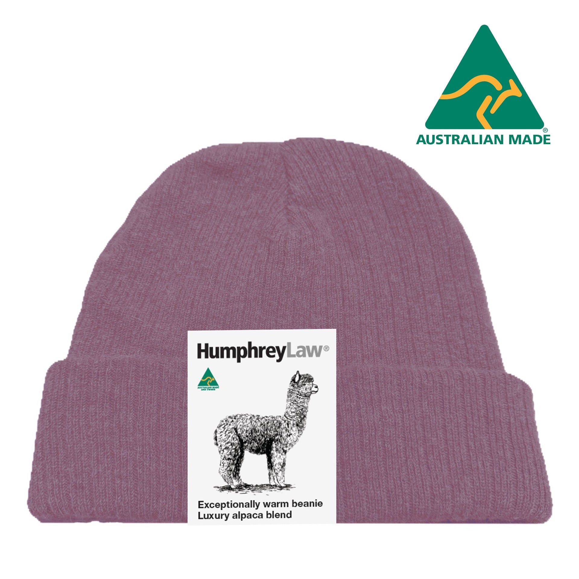 Premium Alpaca Beanies, for women and men in Old Rose view 4