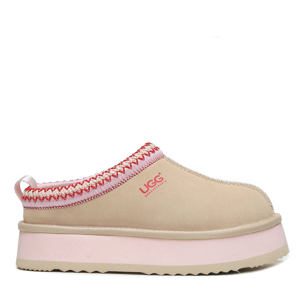Premium Tass Platform Uggs, women's slippers in Ivory Pink view 1