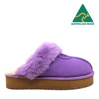 Australian Made - Platform Ladies Scuff Uggs in Royal Purple view 8