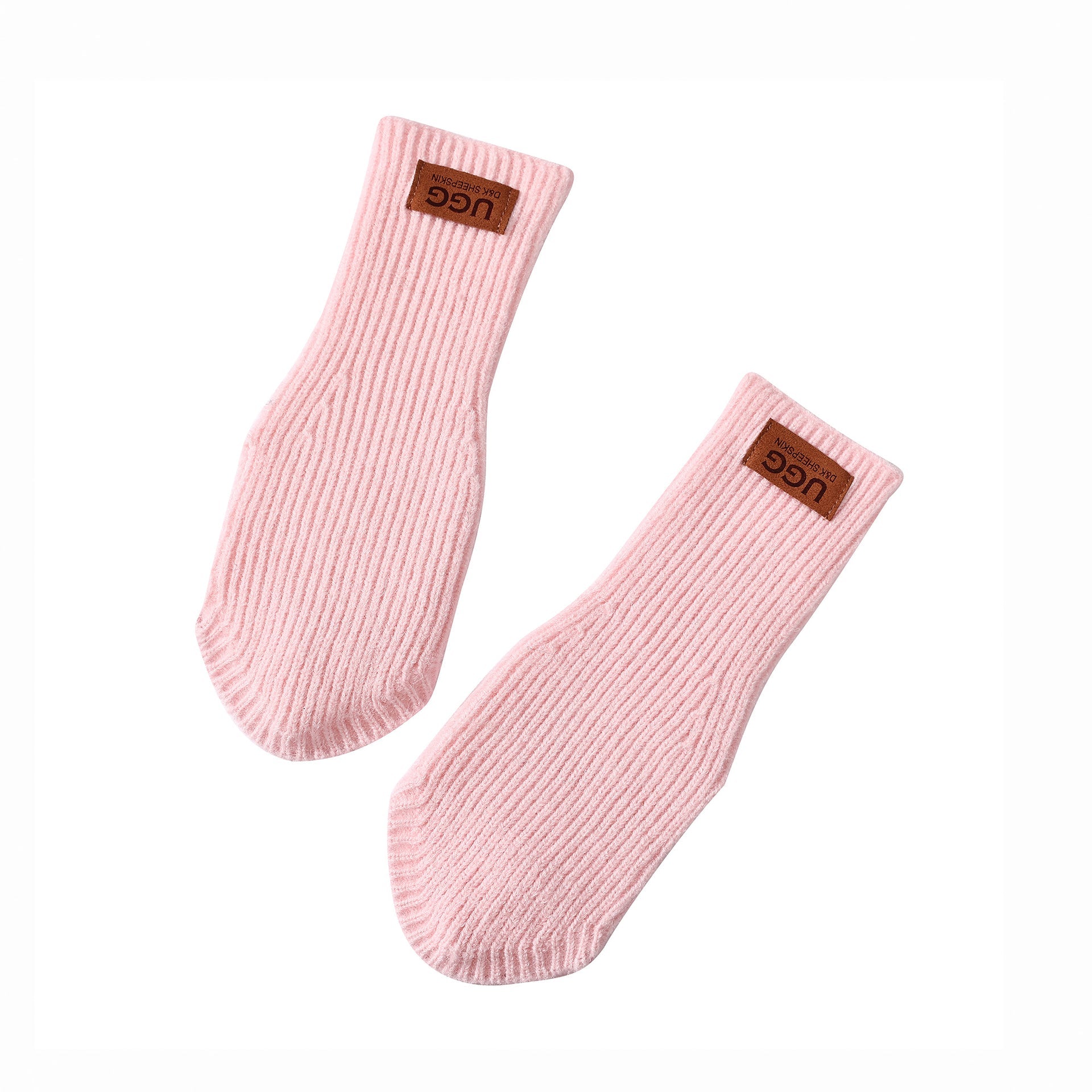 Fingerless Ugg Gloves, for women and men in Pink view 8