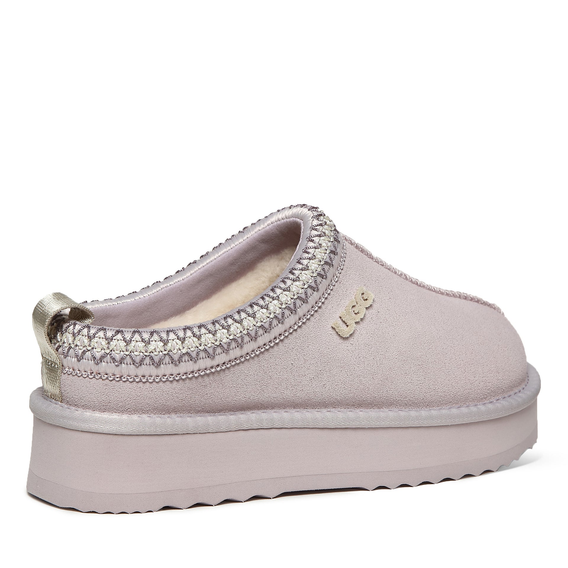 Tassie Logo Platform Uggs, women's slippers in Mist Pink view 13