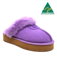 Australian Made - Platform Ladies Scuff Uggs in Royal Purple view 9