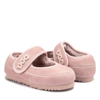 Kids Velcro Ugg Slippers in Pink view 20