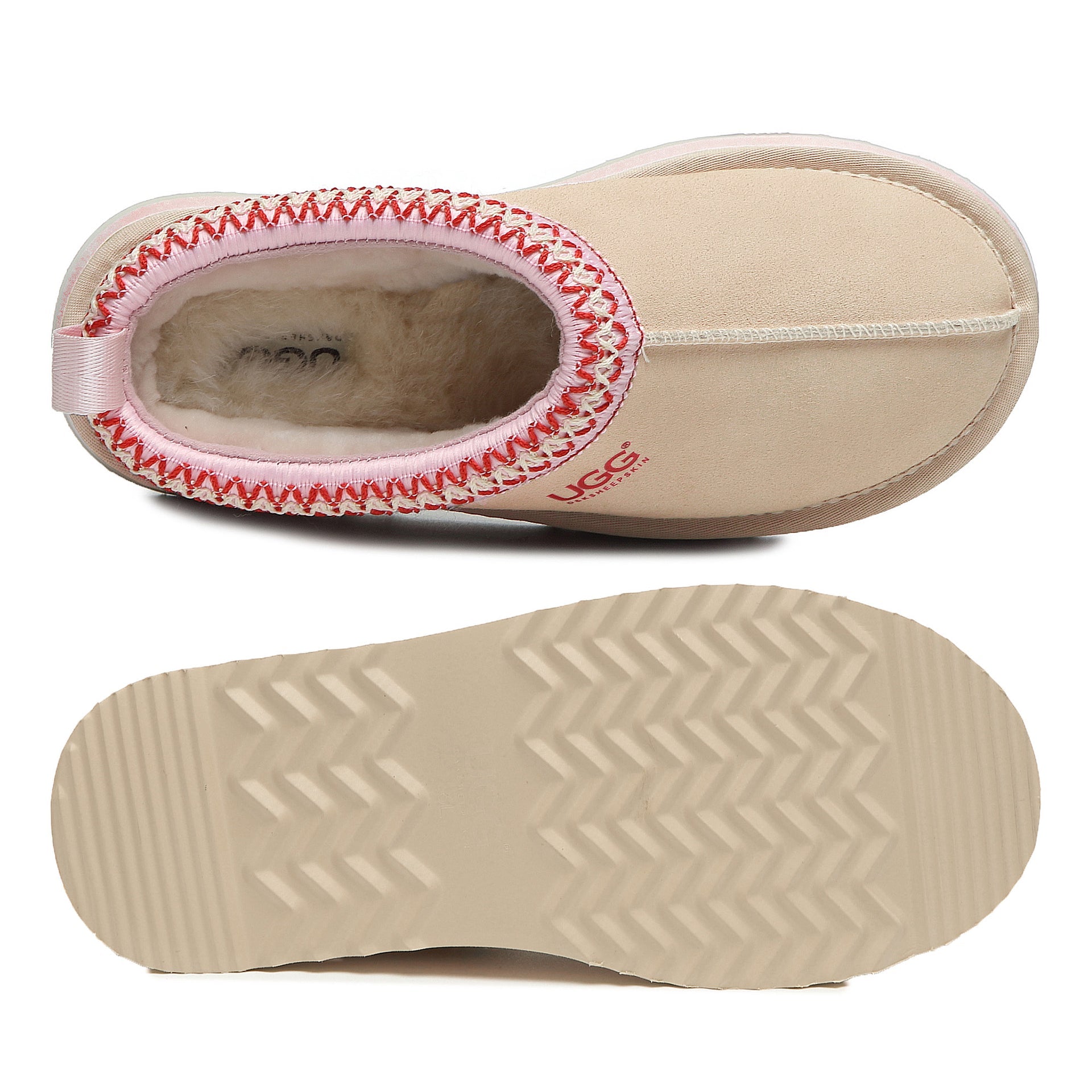 Premium Tass Platform Uggs, women's slippers in Ivory Pink view 5