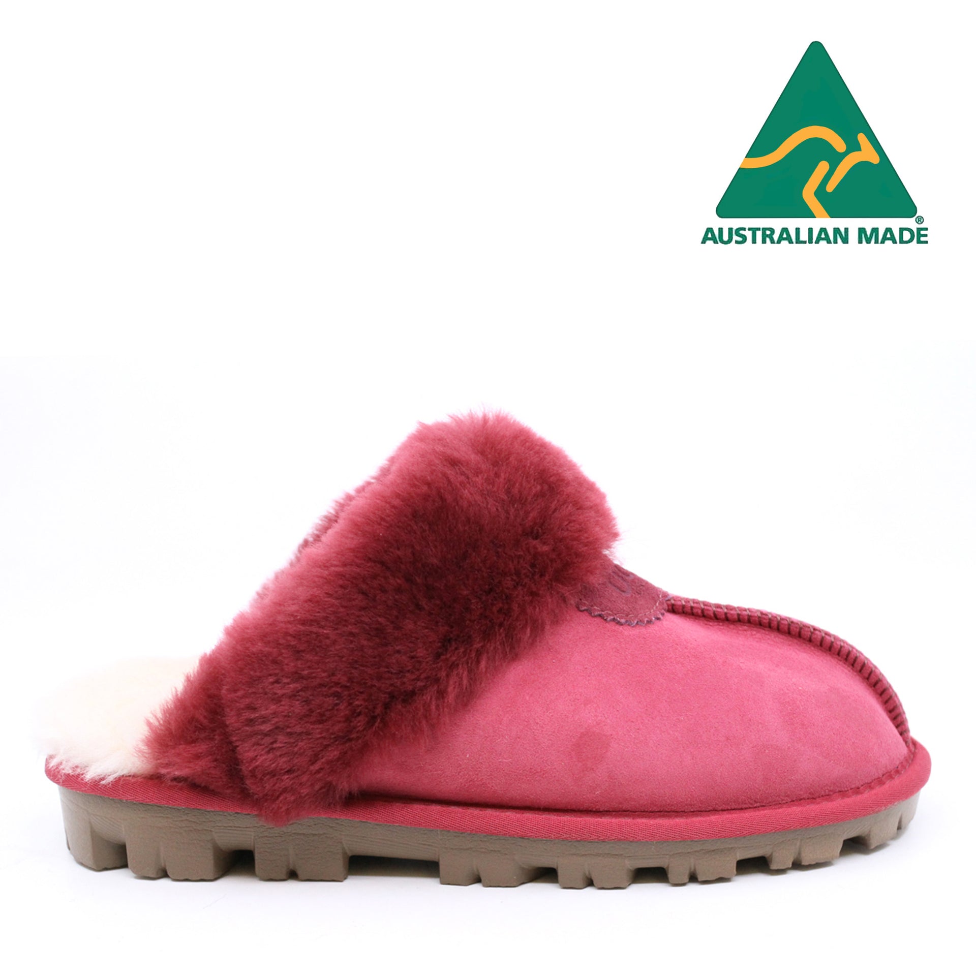 Australian Made - Carolina Ladies Scuff Uggs in Burgundy view 14