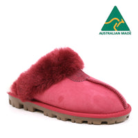 Australian Made - Carolina Ladies Scuff Uggs in Burgundy view 15