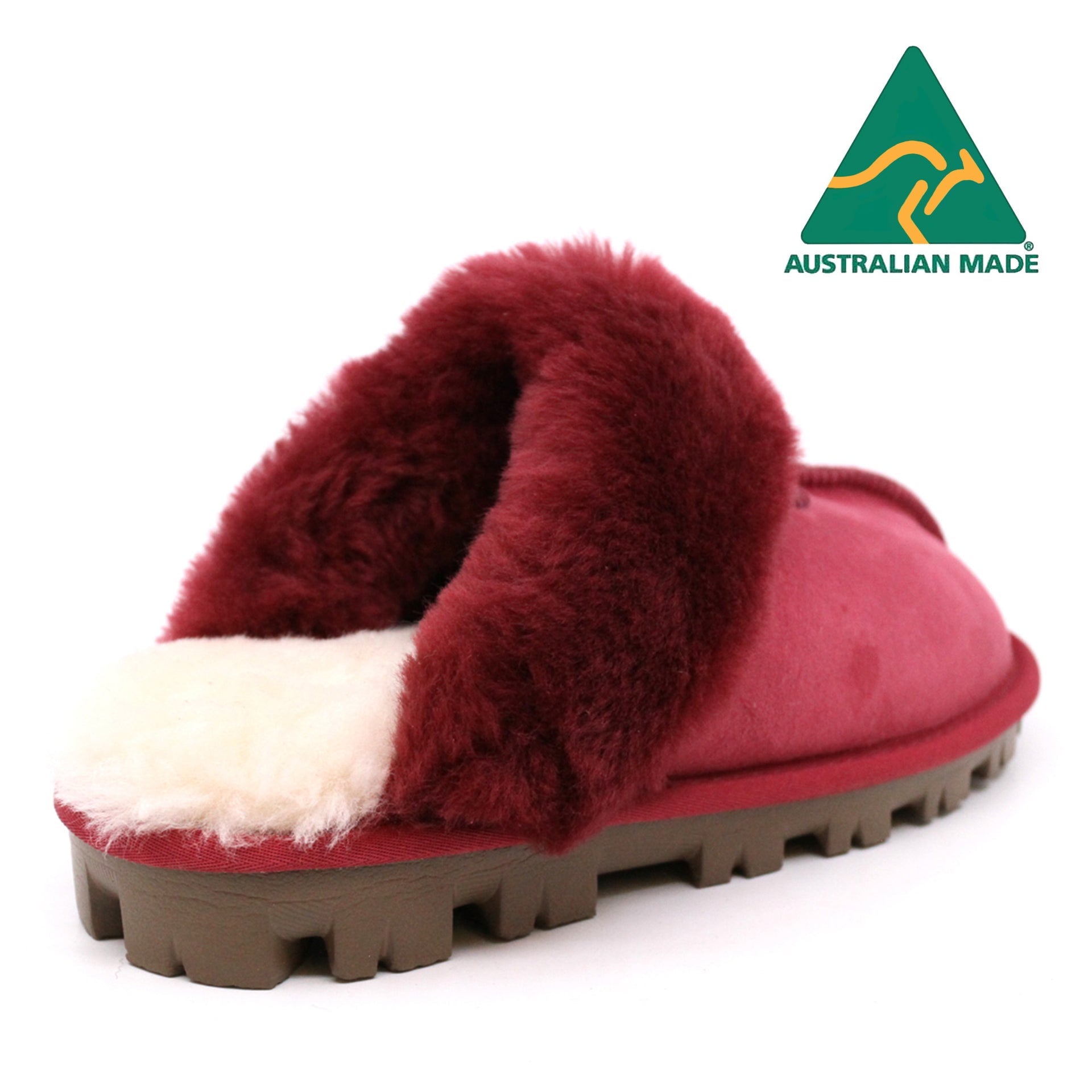 Australian Made - Carolina Ladies Scuff Uggs in Burgundy view 16