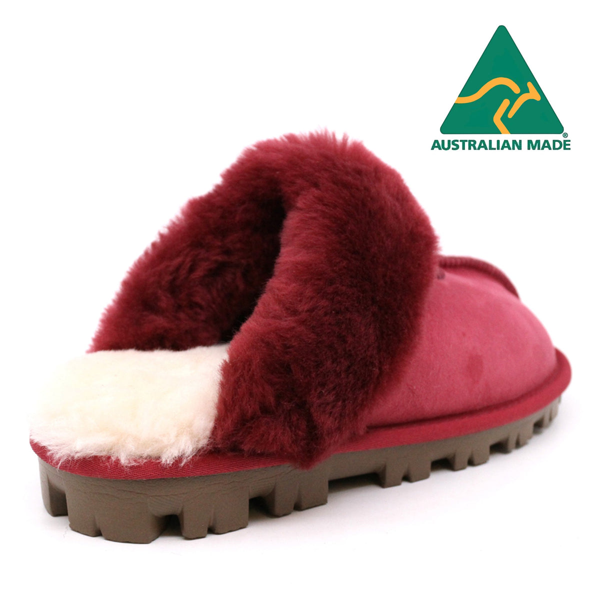 Australian Made - Carolina Ladies Scuff Uggs in Burgundy view 16