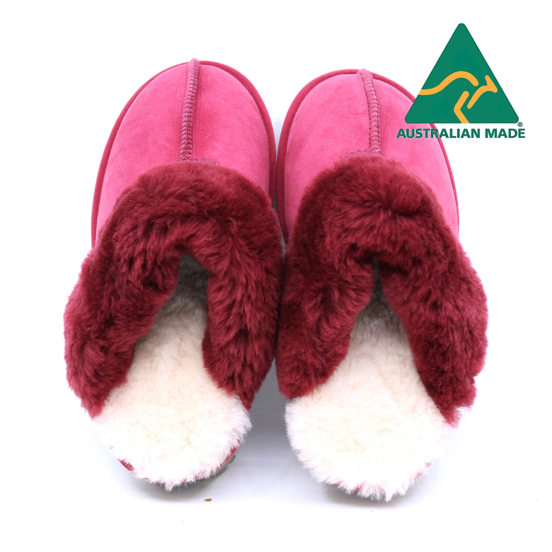 Australian Made - Carolina Ladies Scuff Uggs in Burgundy view 17