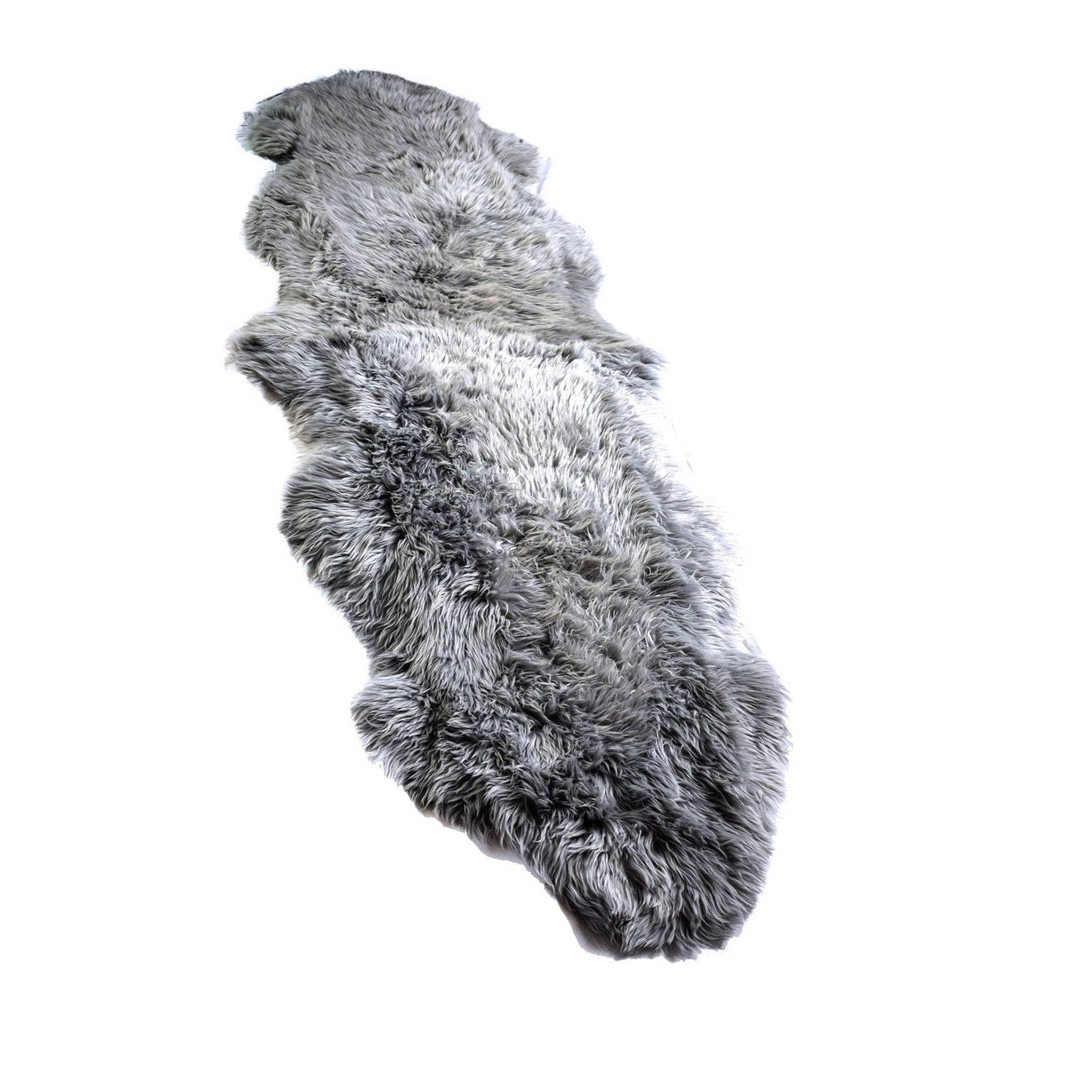 Australian Premium Colored Sheepskin Rug Double in Grey view 4