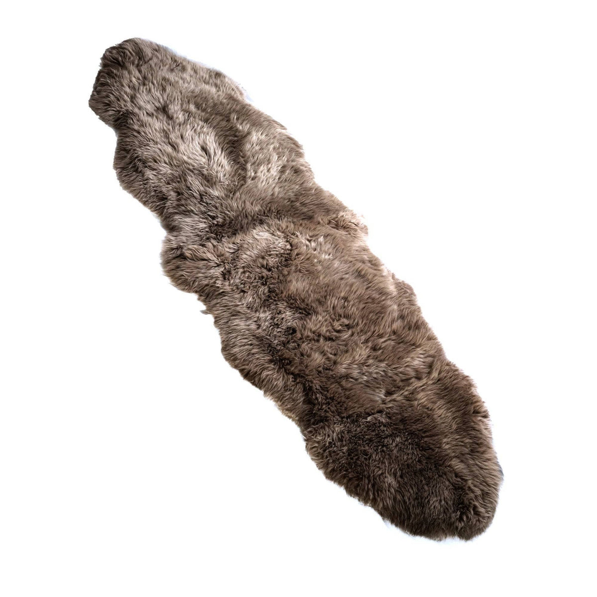 Australian Premium Colored Sheepskin Rug Double in Mushroom view 5