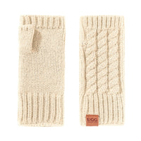 Fingerless Comfy Uggs, women's and men's gloves in Sand view 13