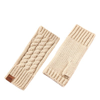 Fingerless Comfy Uggs, women's and men's gloves in Sand view 14