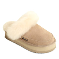 Premium Platform Ugg Slippers, for women in Sand view 7