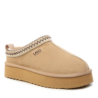 Platinum Tassie Platform Ugg Slippers