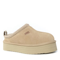 Platinum Tass Platform Ugg Slippers