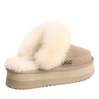 Premium Platform Ugg Slippers, for women in Sand view 8
