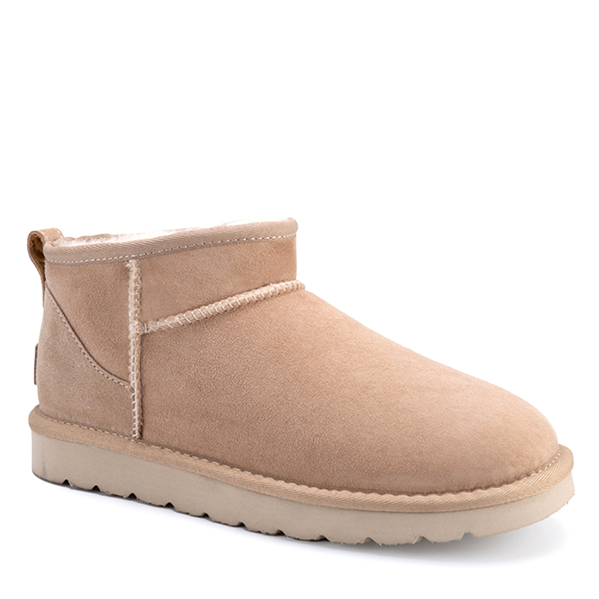 Premium Ultra Mini Ugg Boots, for women and men in Sand view 2