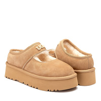 UGG Jaze Logo Platform Slippers, for women in Sand view 14