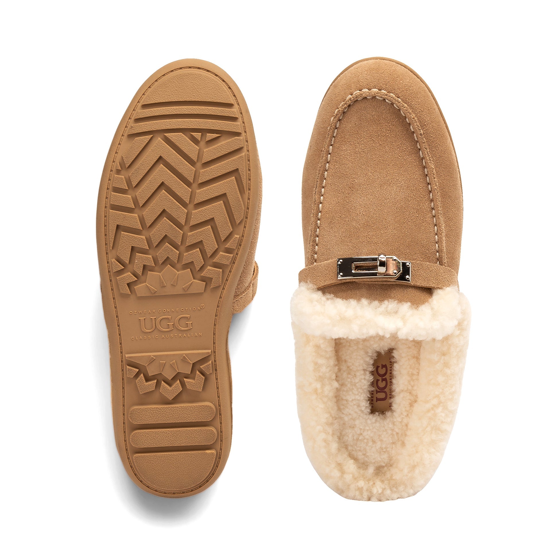 Stella Charm Uggs womens slip on ugg slippers in sand view 15