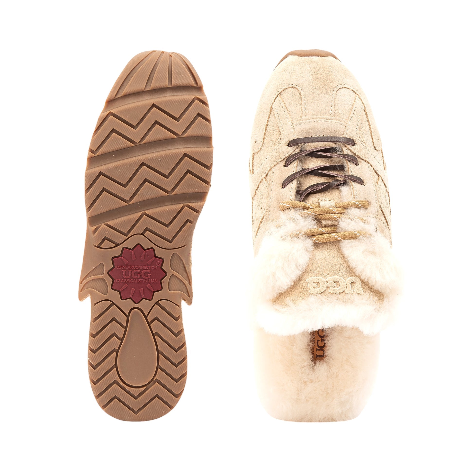 Cosy Shearling Ugg Slippers womens shearling ugg slippers in sand view 14