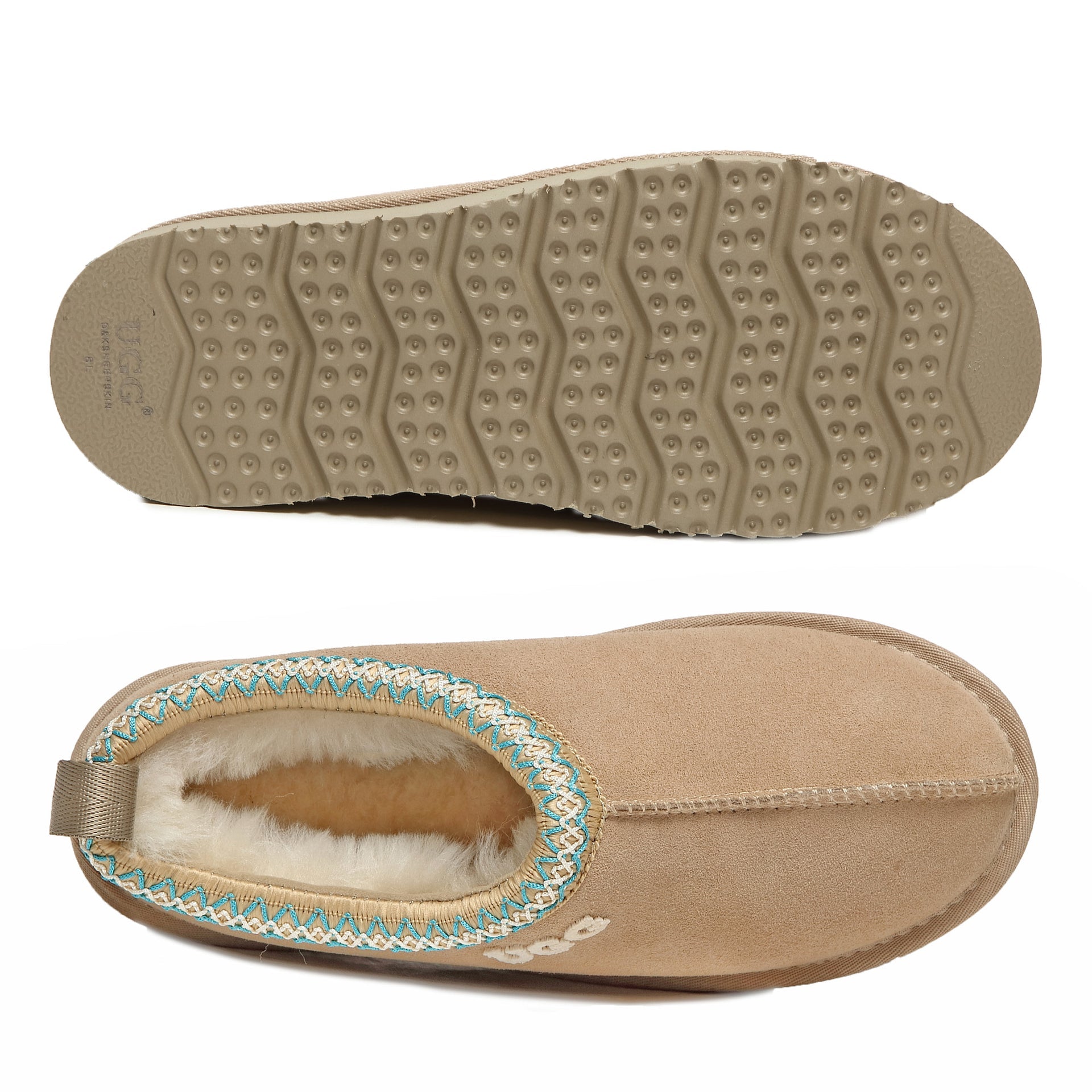 Tassie Logo Uggs, women's and men's slippers in Sand view 20