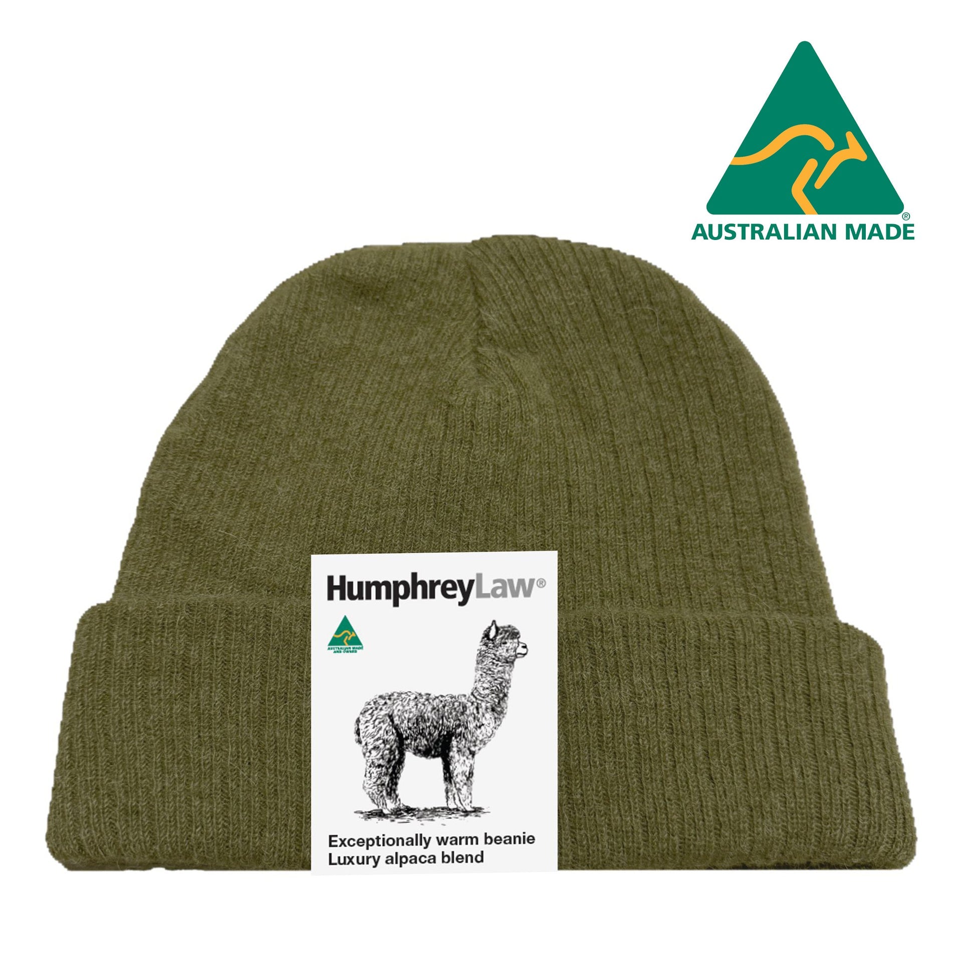 Premium Alpaca Beanies, for women and men in Sage view 3
