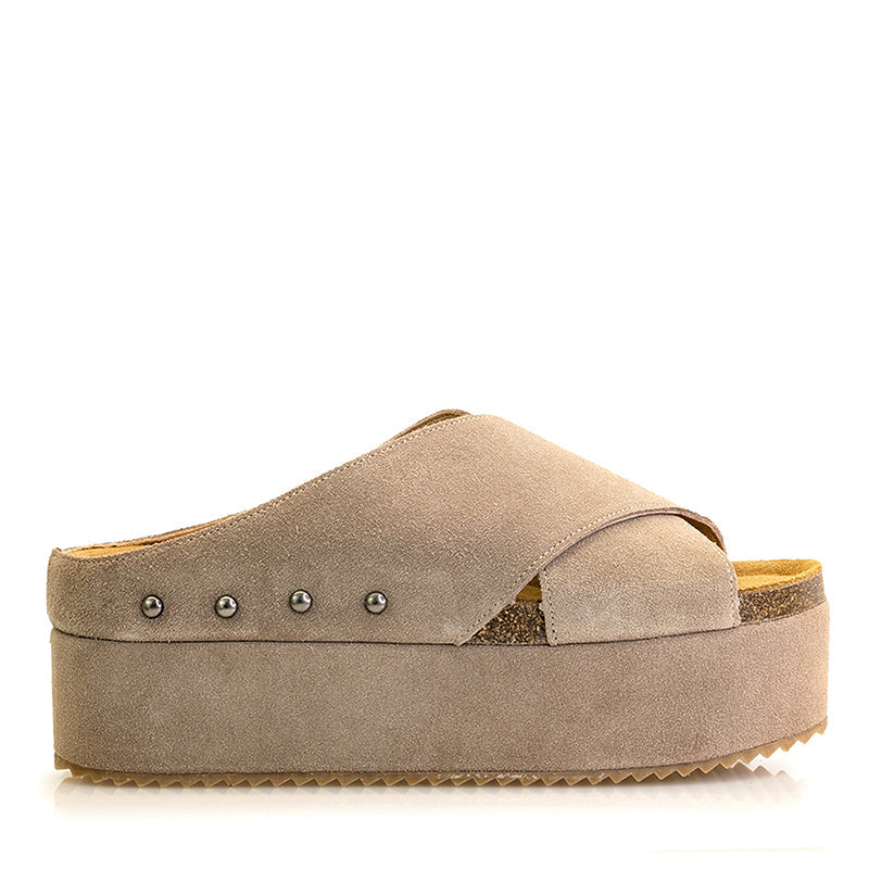 Ultimate Lina Fe Platform Slippers, for women in Taupe view 6