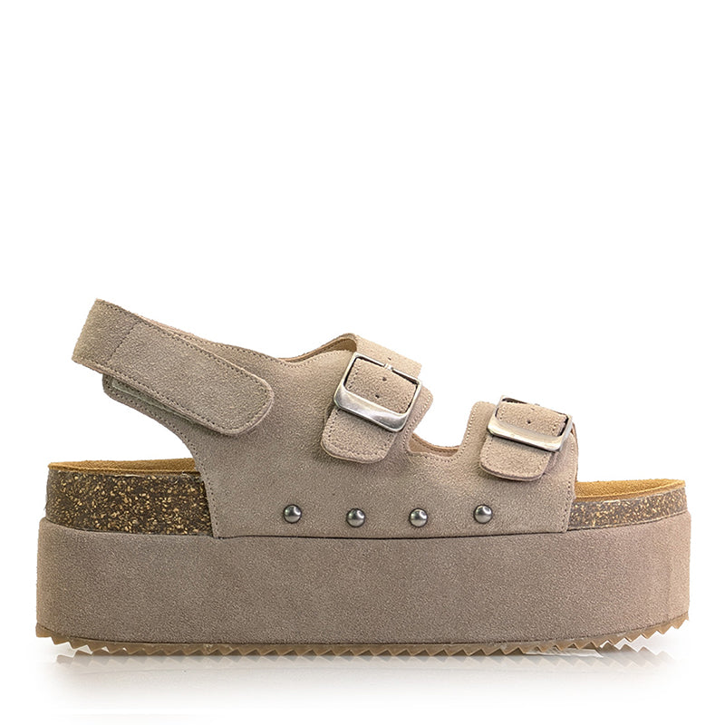 Ultimate Birdie Mich Platform Sandals, for women in Taupe view 6