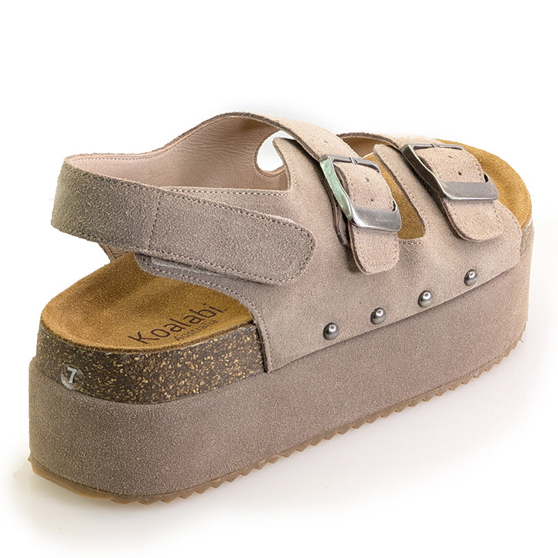 Ultimate Birdie Mich Platform Sandals, for women in Taupe view 7