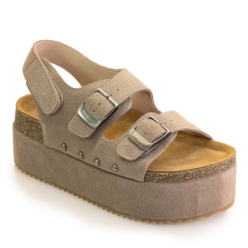 Ultimate Birdie Mich Platform Sandals, for women in Taupe view 8