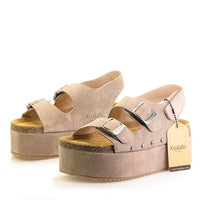 Ultimate Birdie Mich Platform Sandals, for women in Taupe view 9