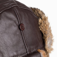 UGG Aviator Leather Hat with Rabbit Fur sheepskin winter aviator hat view 3