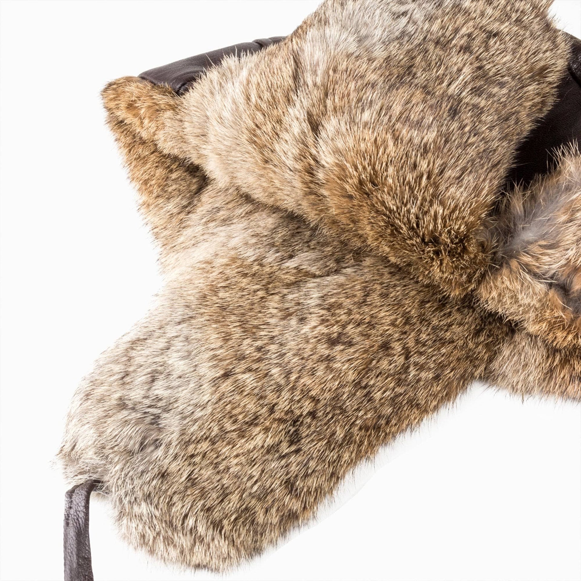 UGG Aviator Leather Hat with Rabbit Fur sheepskin winter aviator hat view 5