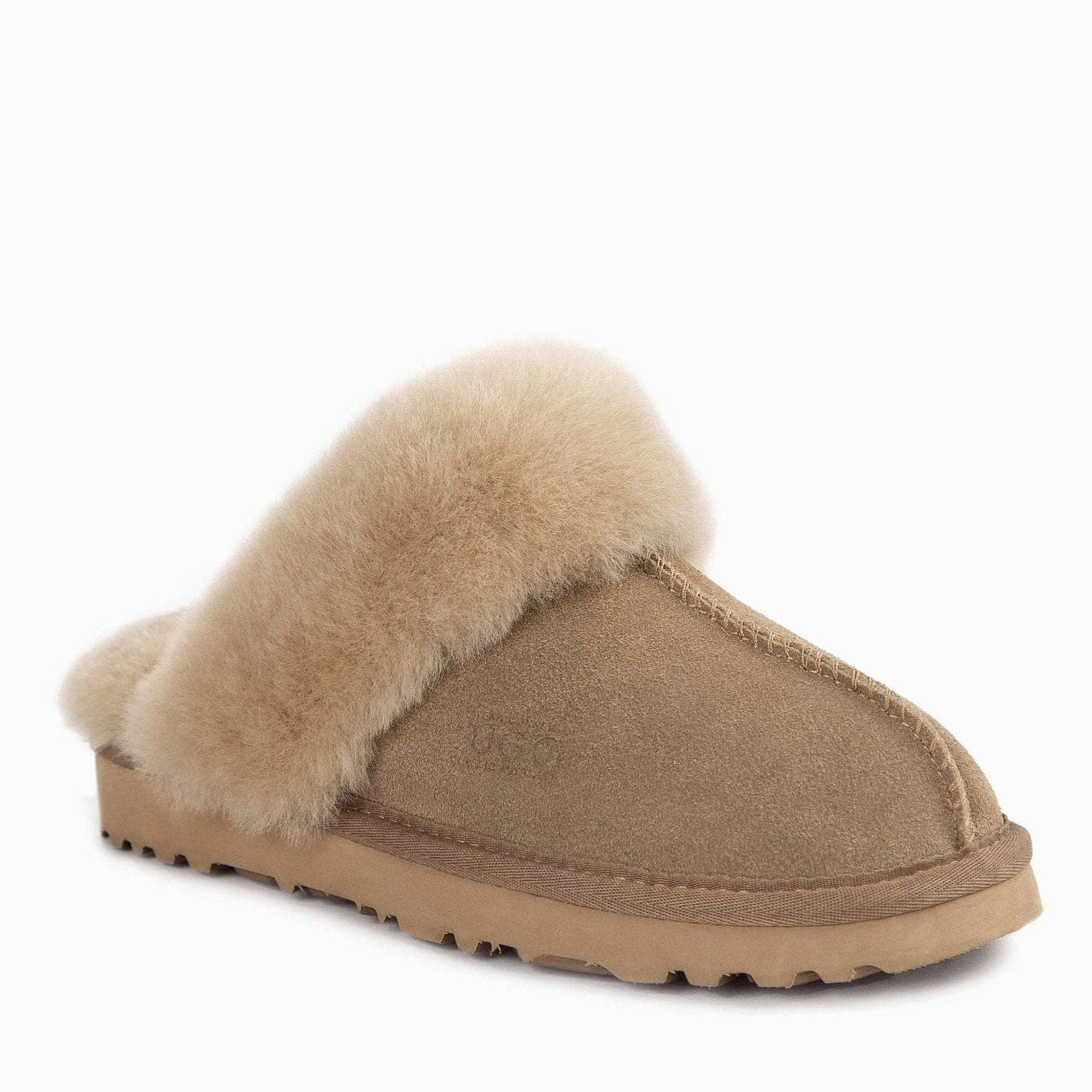 UGG Joan Unisex Scuffette Suede sheepskin scuff slippers view 13