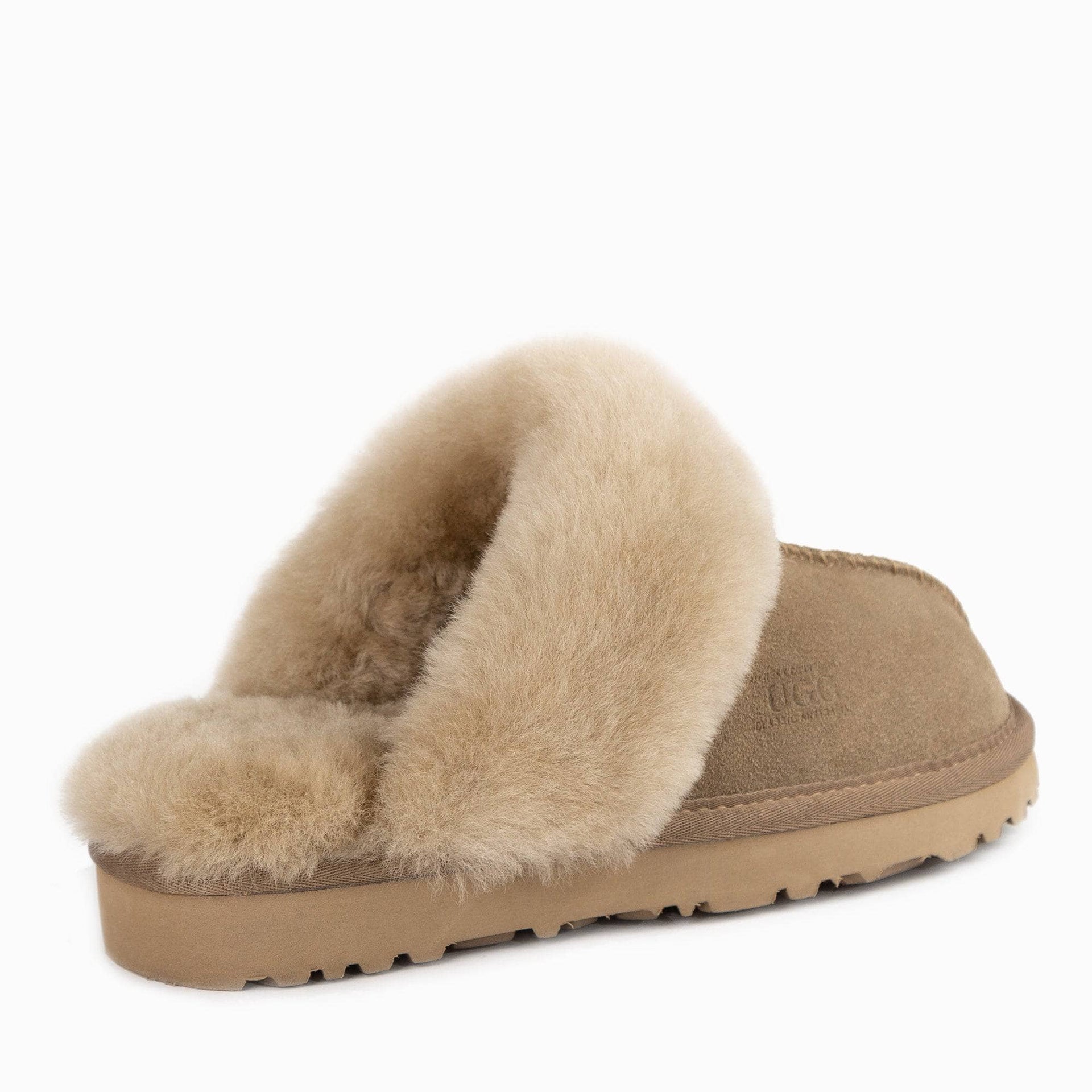 UGG Joan Unisex Scuffette Suede sheepskin scuff slippers view 14