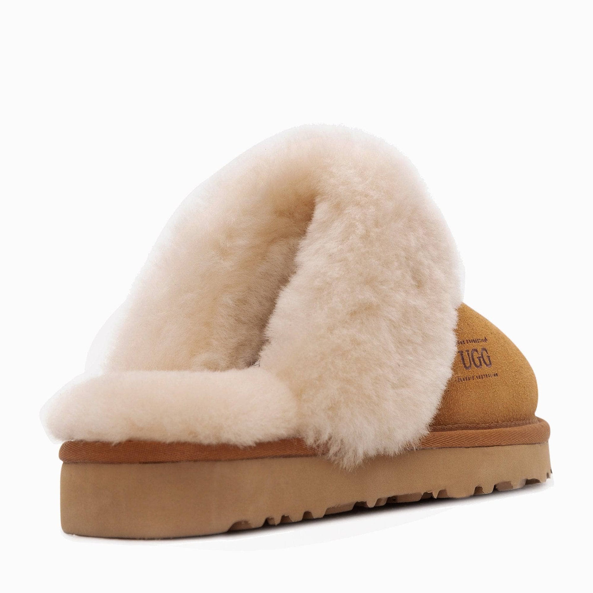 UGG Joan Unisex Scuffette Suede sheepskin scuff slippers view 3