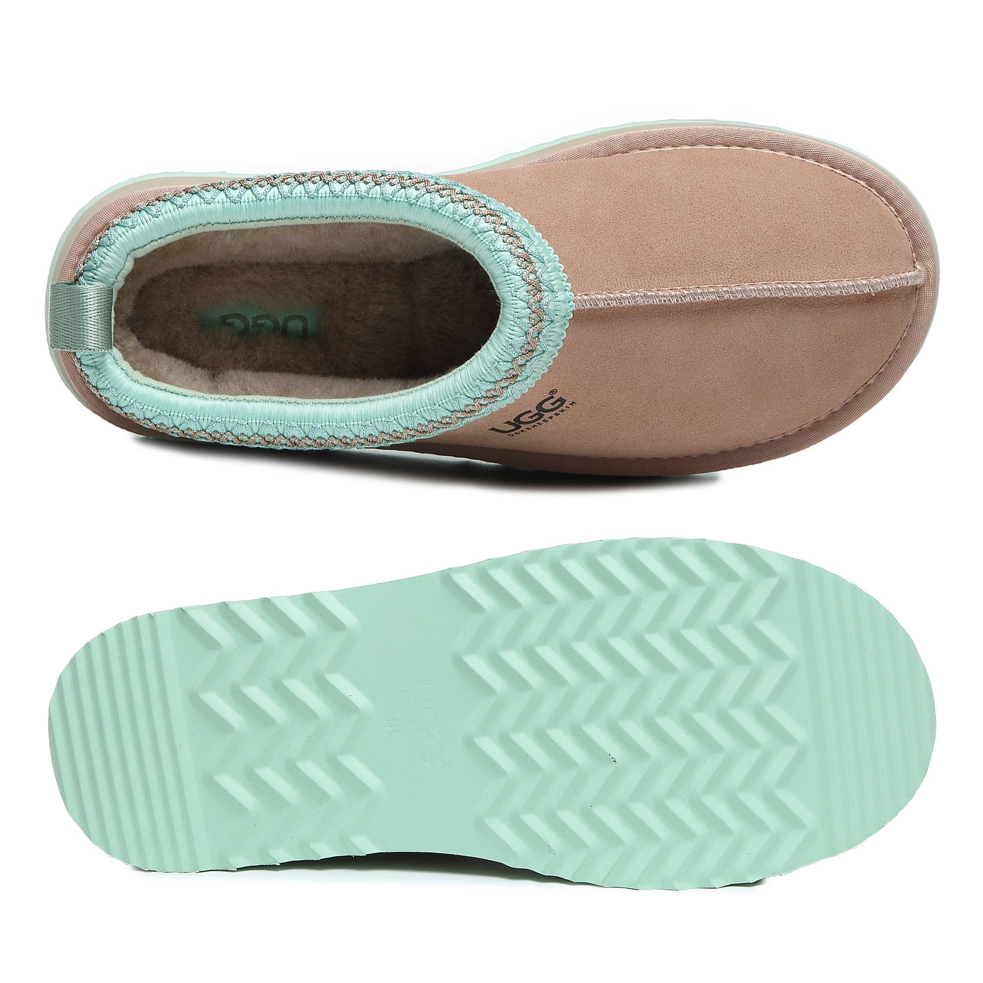 Premium Tass Platform Uggs, women's slippers in Vally Brown Green view 15