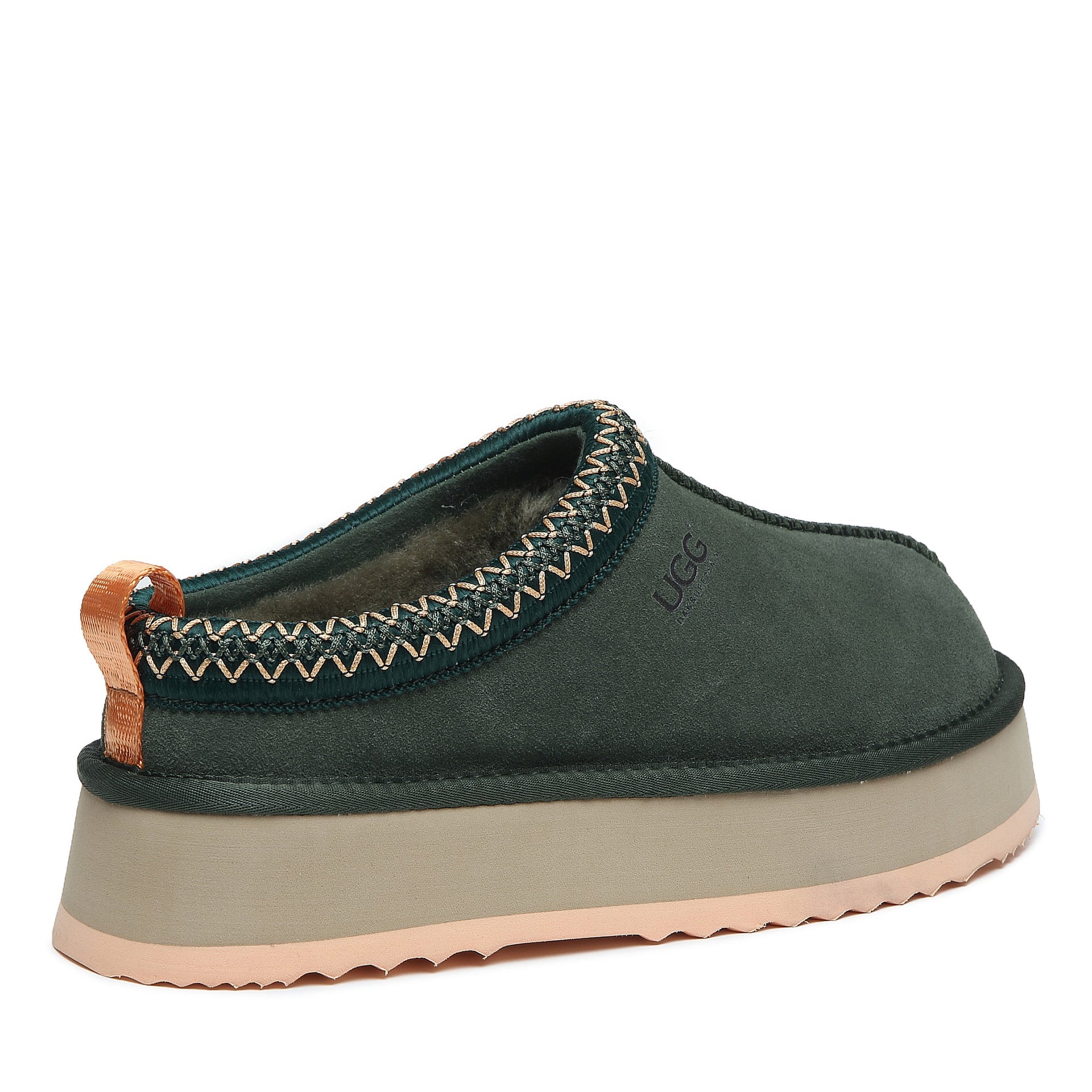 Premium Tass Platform Uggs, women's slippers in Woodland Green view 18