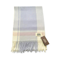Premium Wool Scarf Uggs, for women and men in White Blue view 23