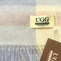 Premium Wool Scarf Uggs, for women and men in White Blue view 24
