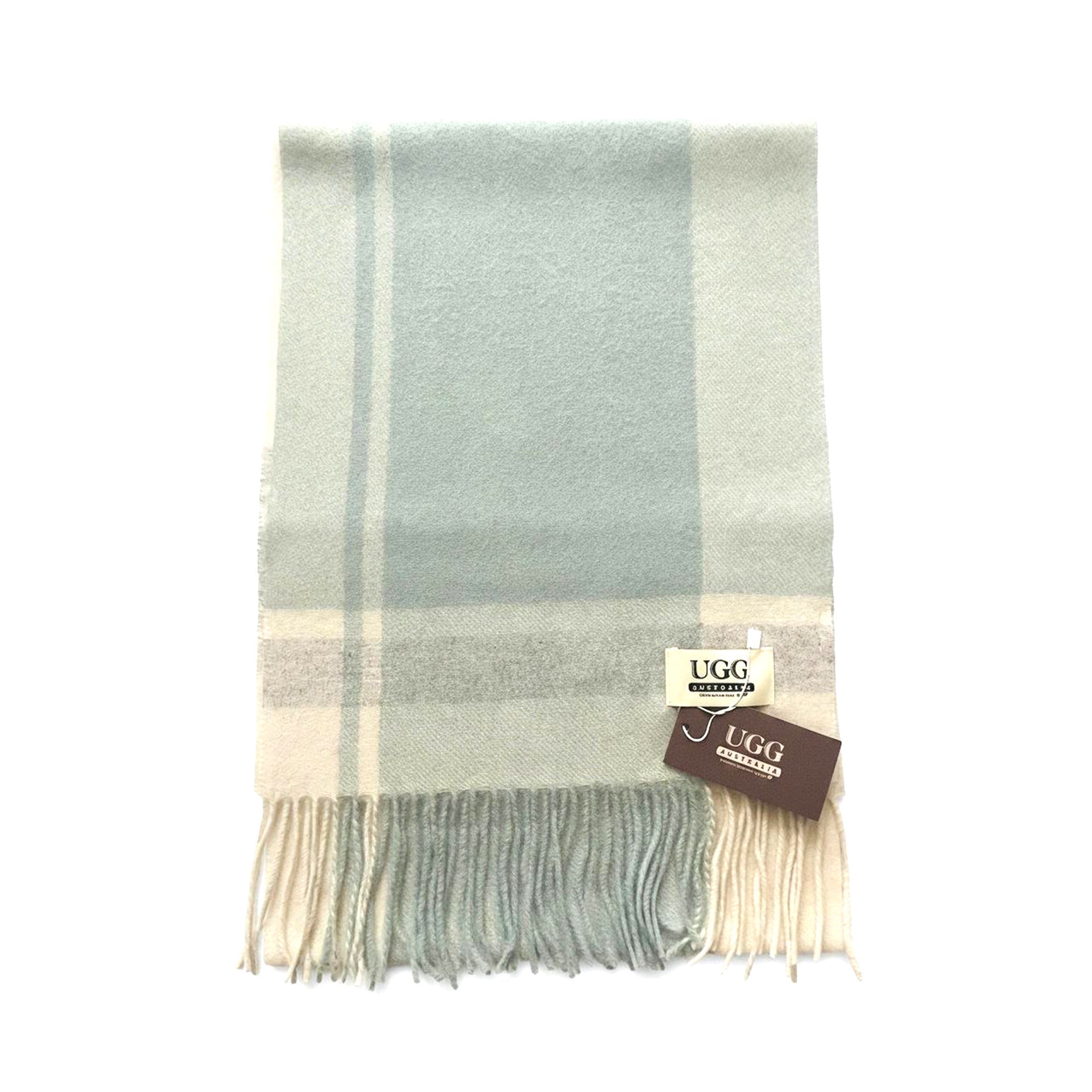 Premium Wool Scarf Uggs, for women and men in White Moss view 27